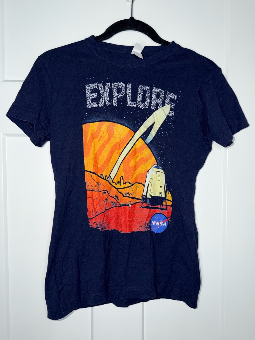 Navy NASA Moon Landing Short Sleeve Tee